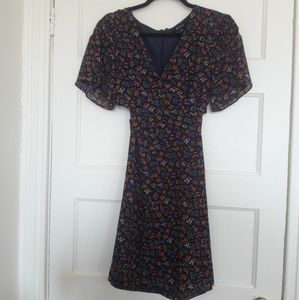 MADEWELL Cross-front mini dress in garden party